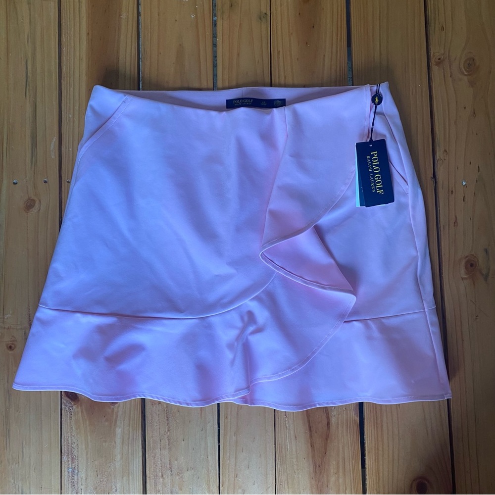 NWT Polo Ralph Lauren Golf Pink Ruffle Skirt - Large